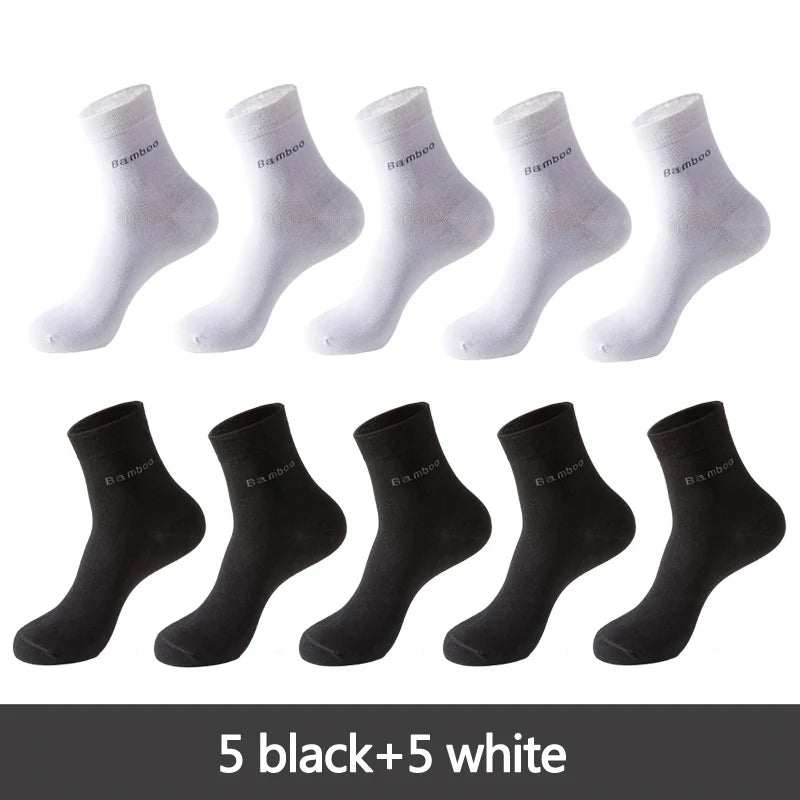 10 Paare Bambusfasersocken Männer
