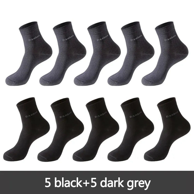 10 Paare Bambusfasersocken Männer