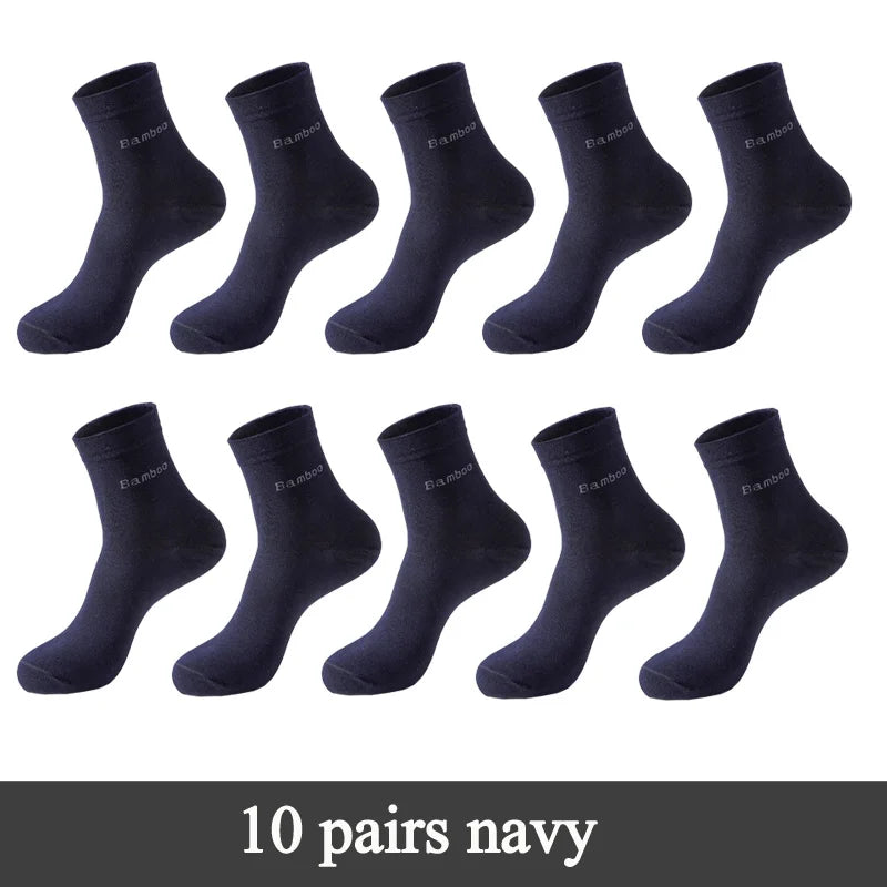 10 Paare Bambusfasersocken Männer