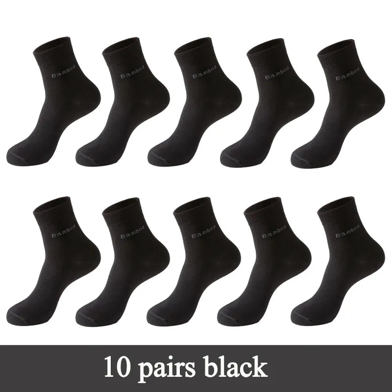 10 Paare Bambusfasersocken Männer