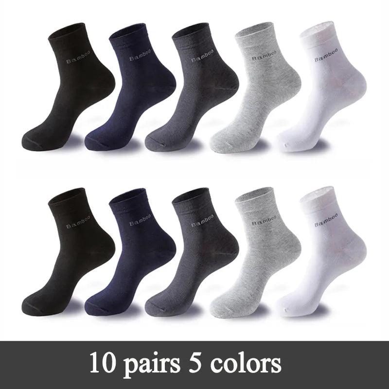 10 Paare Bambusfasersocken Männer