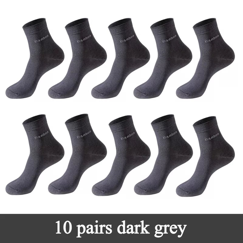 10 Paare Bambusfasersocken Männer
