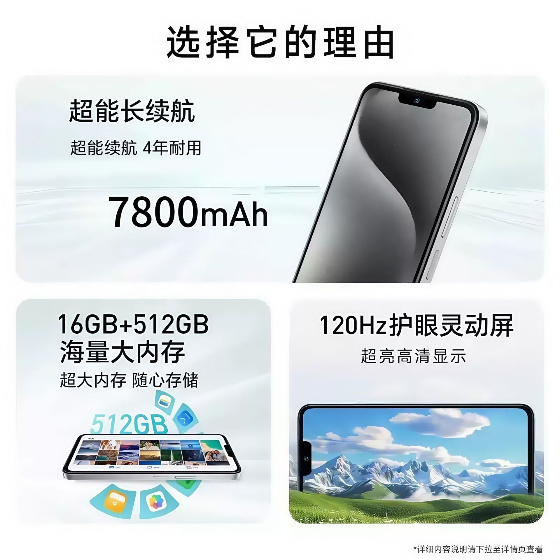 ProMax13 in Blau, Schwarz, Weiß, 5G Smartphone 16GB 512GB - 256GB - 128GB mit 6,8" Großbildschirm, Akku 7800mAh