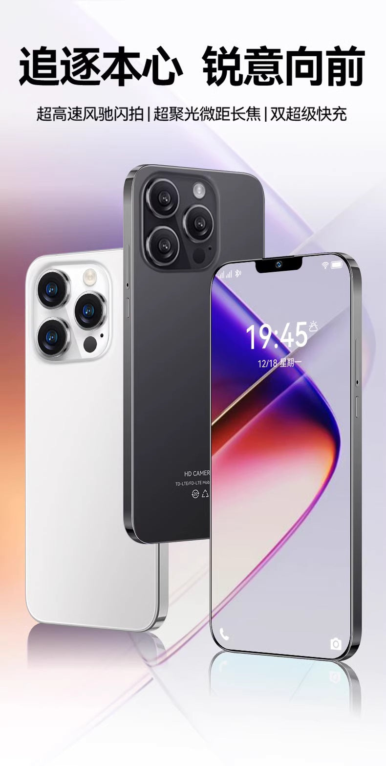 ProMax13 in Blau, Schwarz, Weiß, 5G Smartphone 16GB 512GB - 256GB - 128GB mit 6,8" Großbildschirm, Akku 7800mAh
