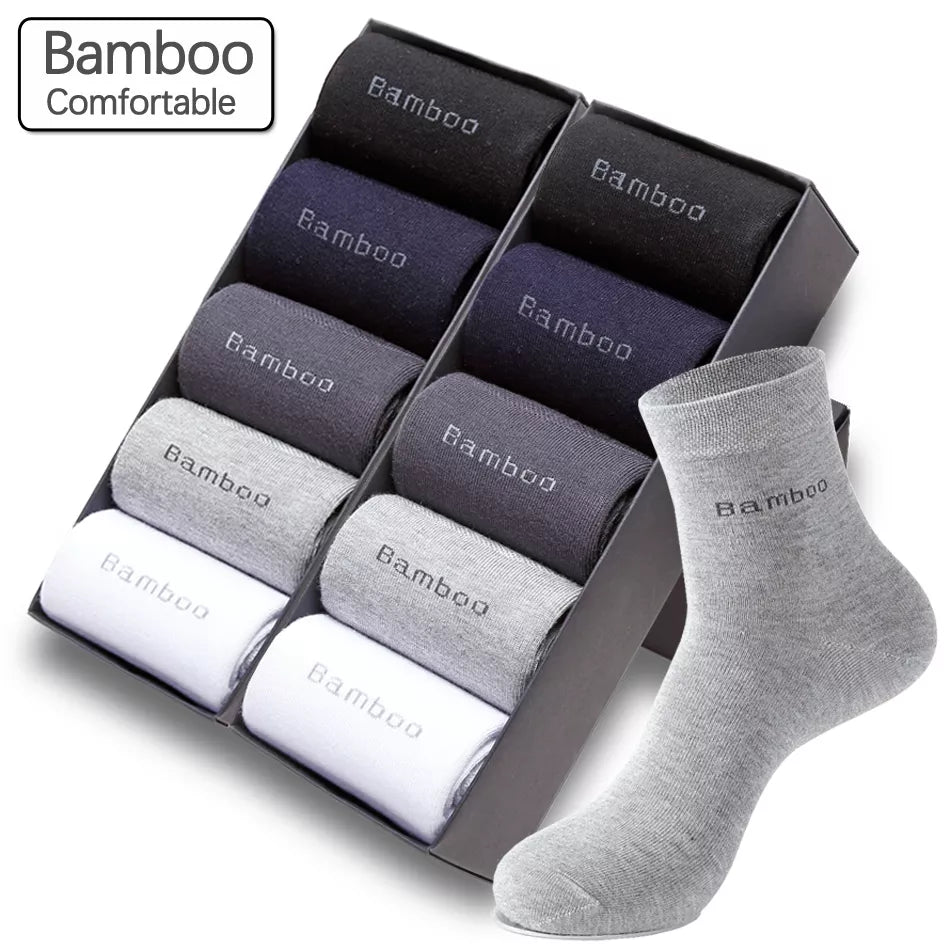10 Paare Bambusfasersocken Männer