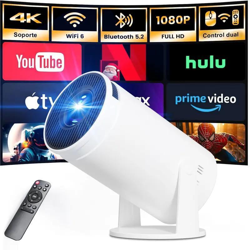 Projektor WiFi 6 und Bluetooth, 4K 1080P Unterstützung