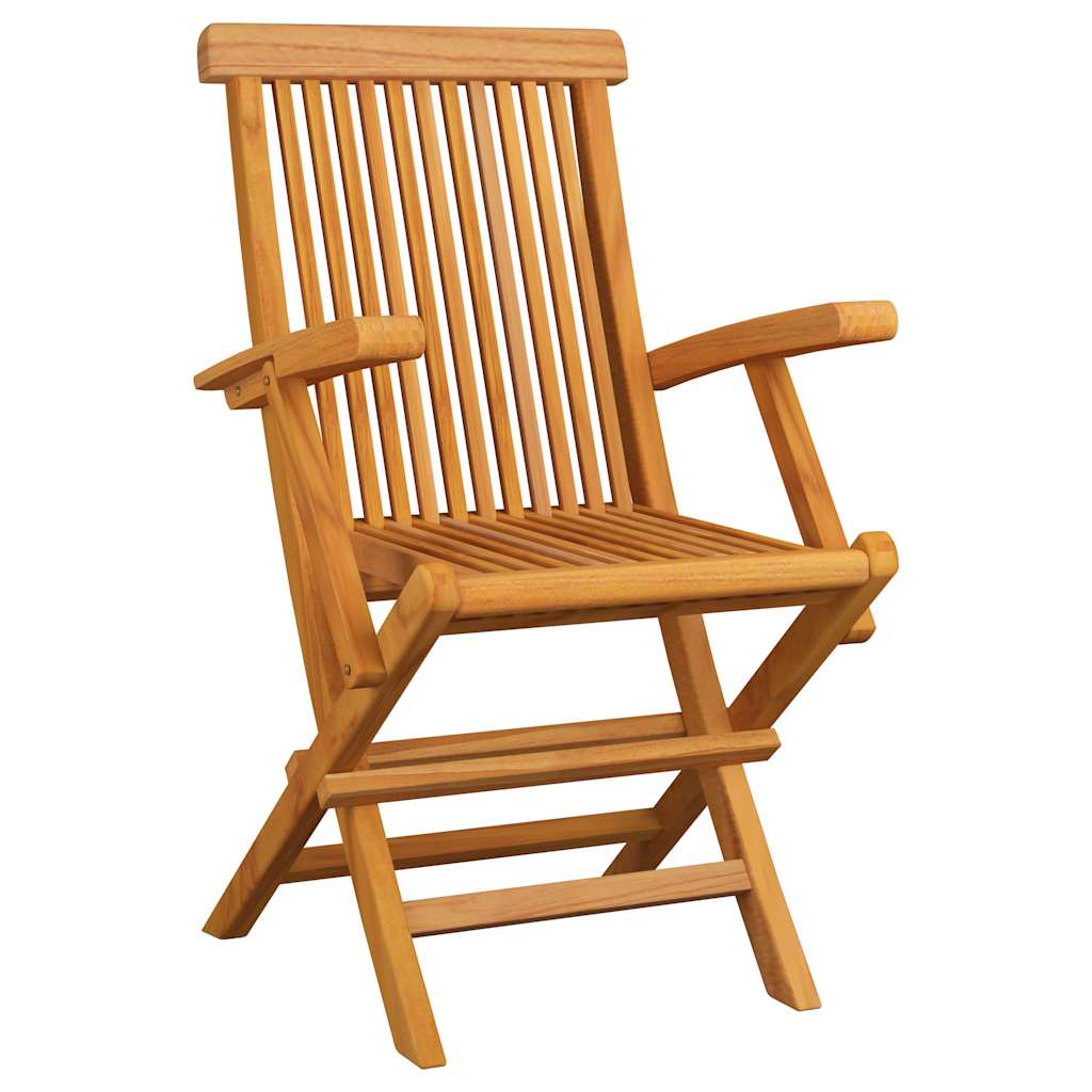 Massive Teakholz-Gartenstühle, 3 Stück