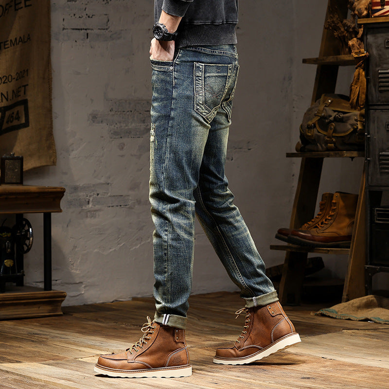High-End Jeans Herren Stretch Nostalgisch Retro