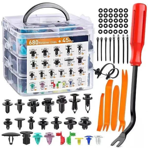 Snap-On-Auto Clips 680-Stück-Box