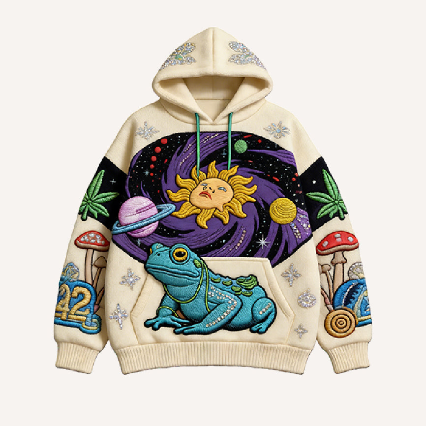 Pullover mit locker sitzendem Hoodie