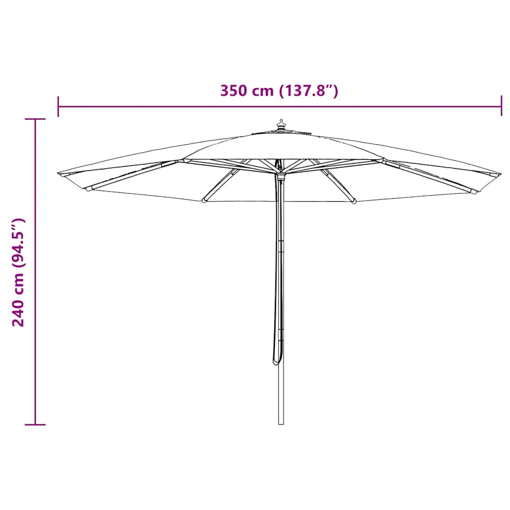 Sonnenschirm    (D 350 cm x H 240 cm)