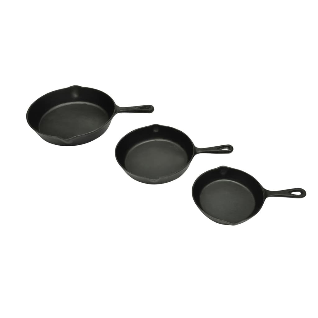 3-teiliges Gusseisen-Steakpfannen-Set