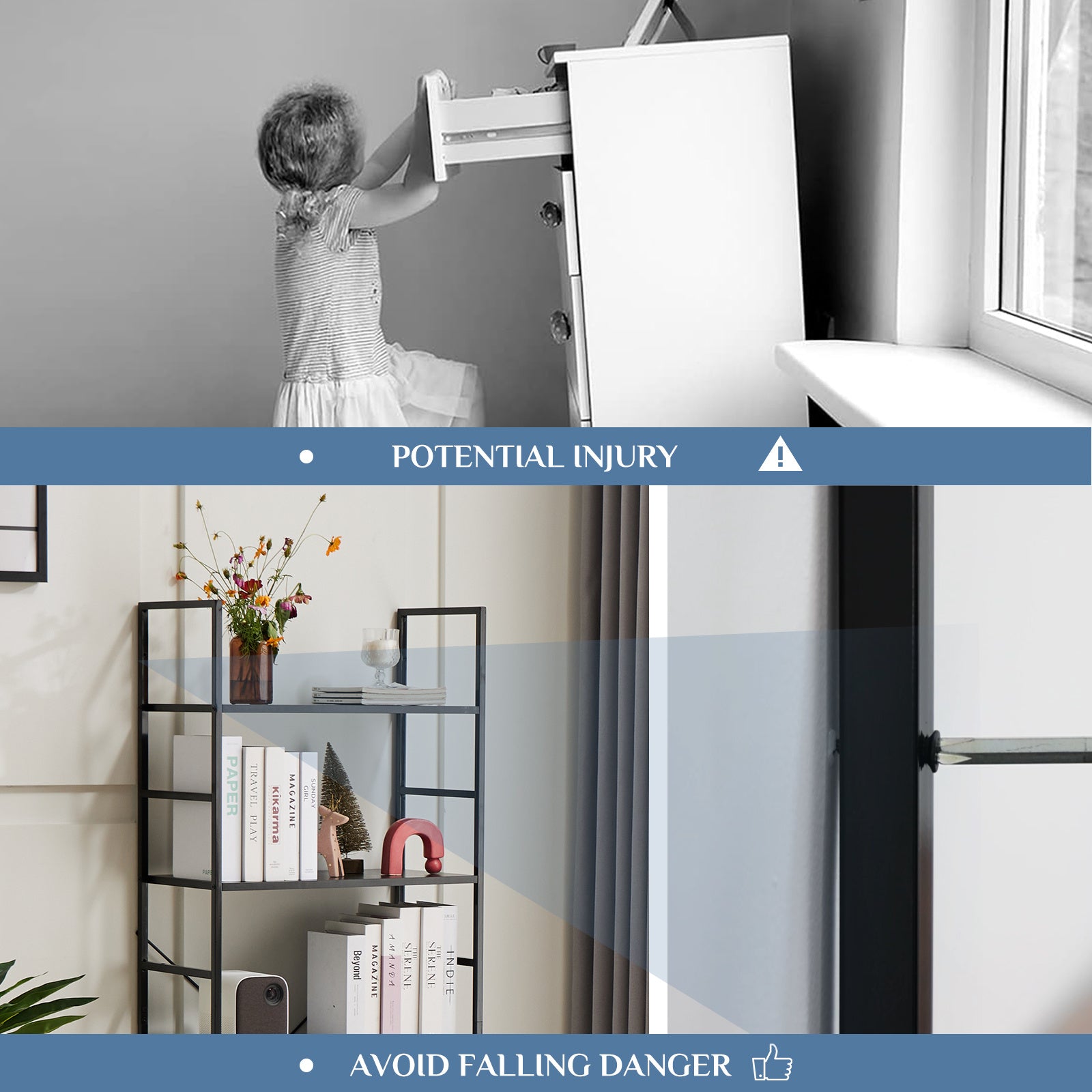 5 Tiers Bookshelf  Classically Modern Book Shelf, Book Rack, Storage Rack Shelves In Living Room-Home-Office