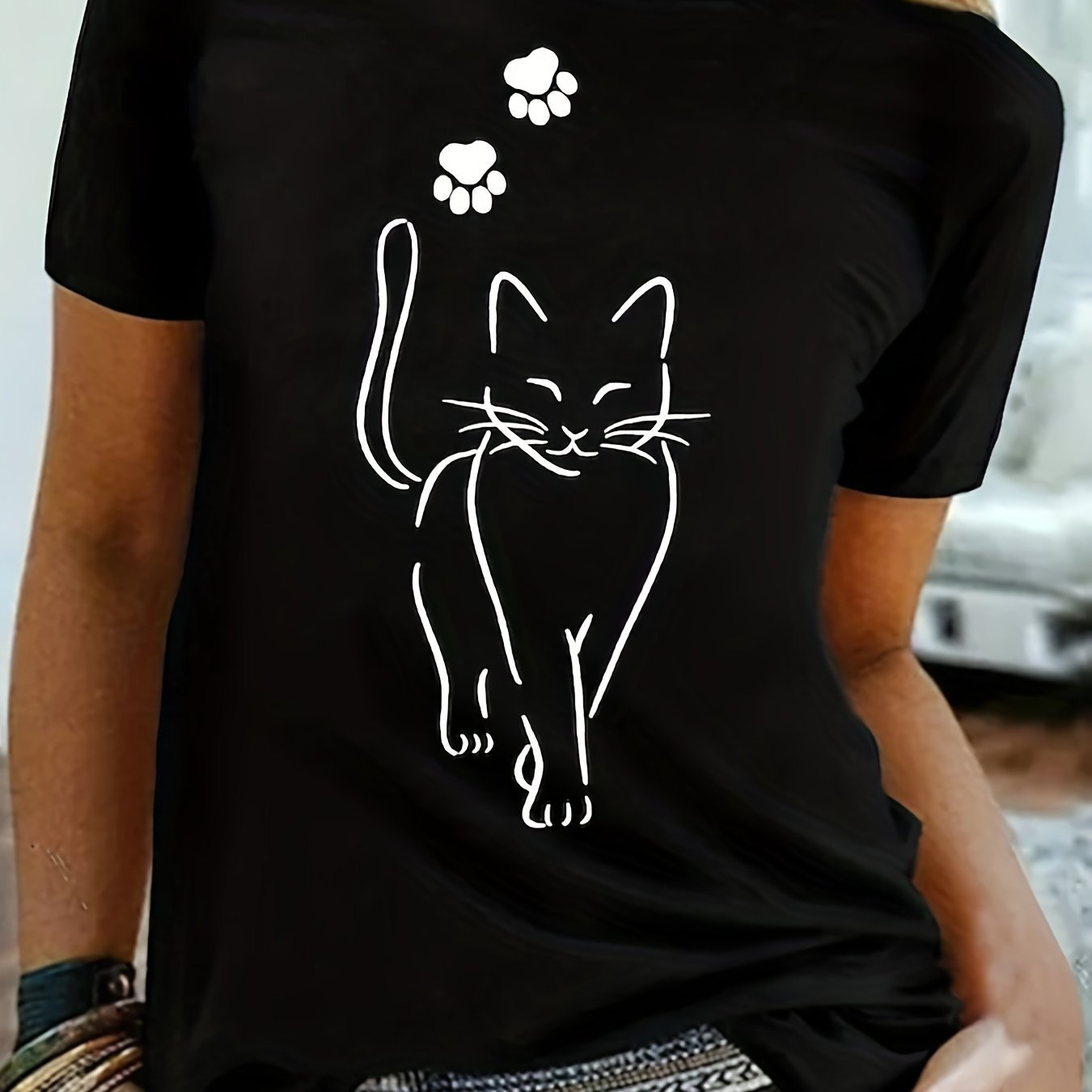 T-Shirt Katze in 5 Farben