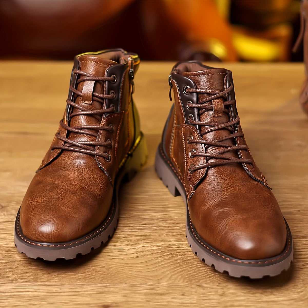 legere Seitenreißverschluss-Lederstiefel