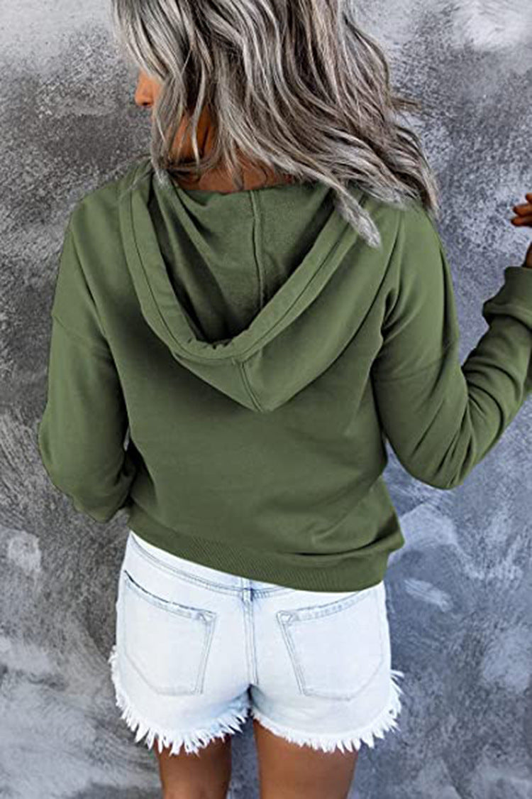 Langärmeliger Kapuzenpullover