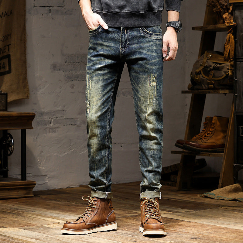 High-End Jeans Herren Stretch Nostalgisch Retro