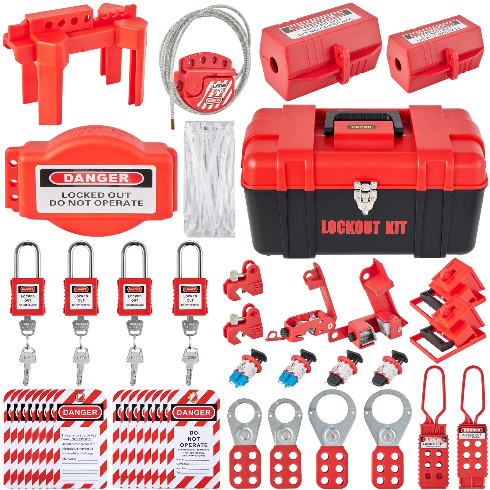 42-teiliges Lockout-Tagout-Kits