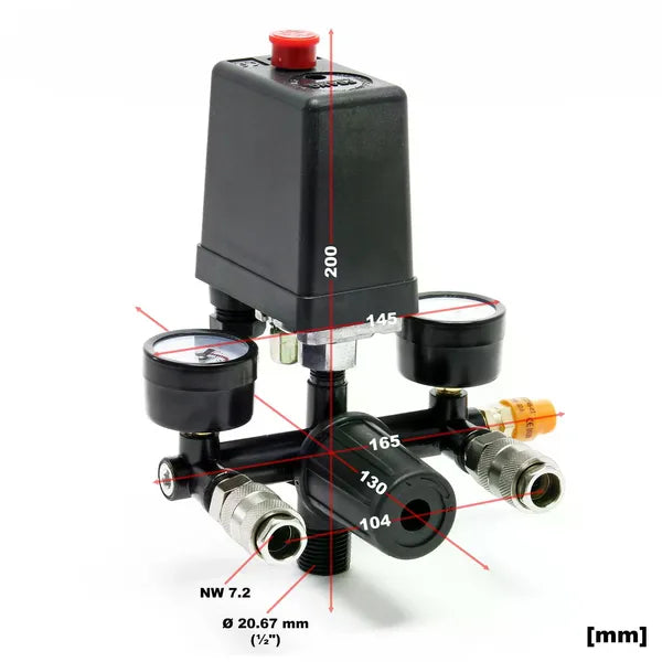 Druckregler mit Druckschalter für Kompressor