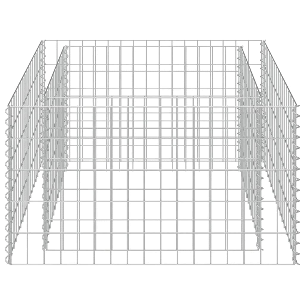 Gabion Hochbeet, verzinkt, 90×90×50 cm