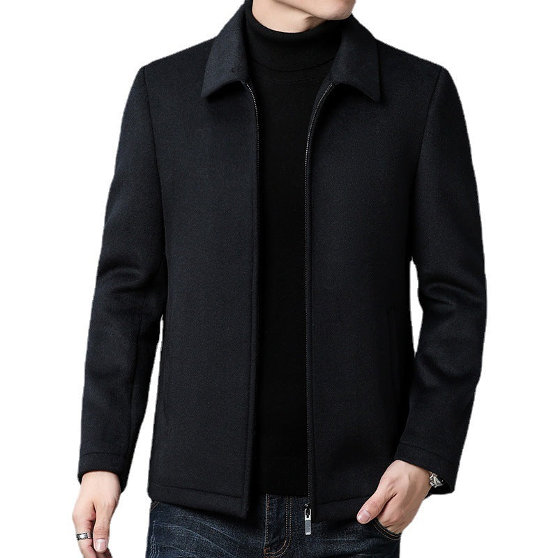 Herren Polokragen Wolljacke